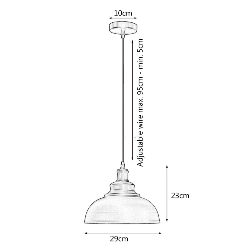 Hanging Dome Industrial kitchen Light Shade~3160-1