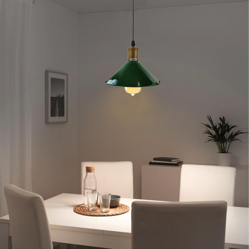 Vintage Industrial Pendant Light_Metal Shade Lamp~1420-3