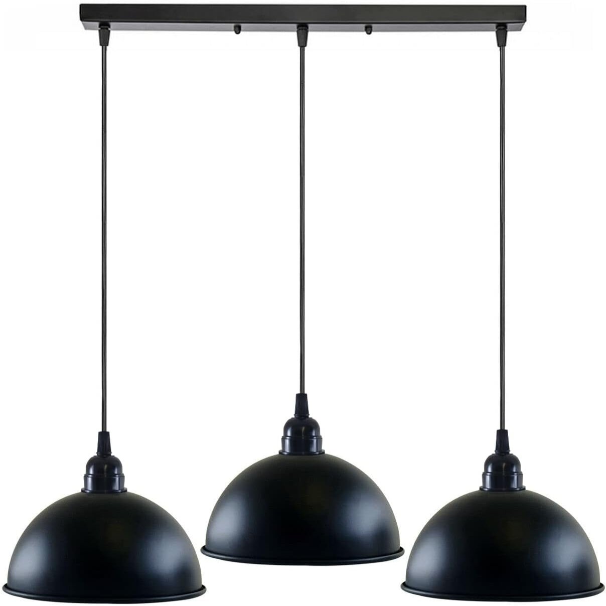 Industrial Adjustable 3 Head Black Pendant Light ~5268