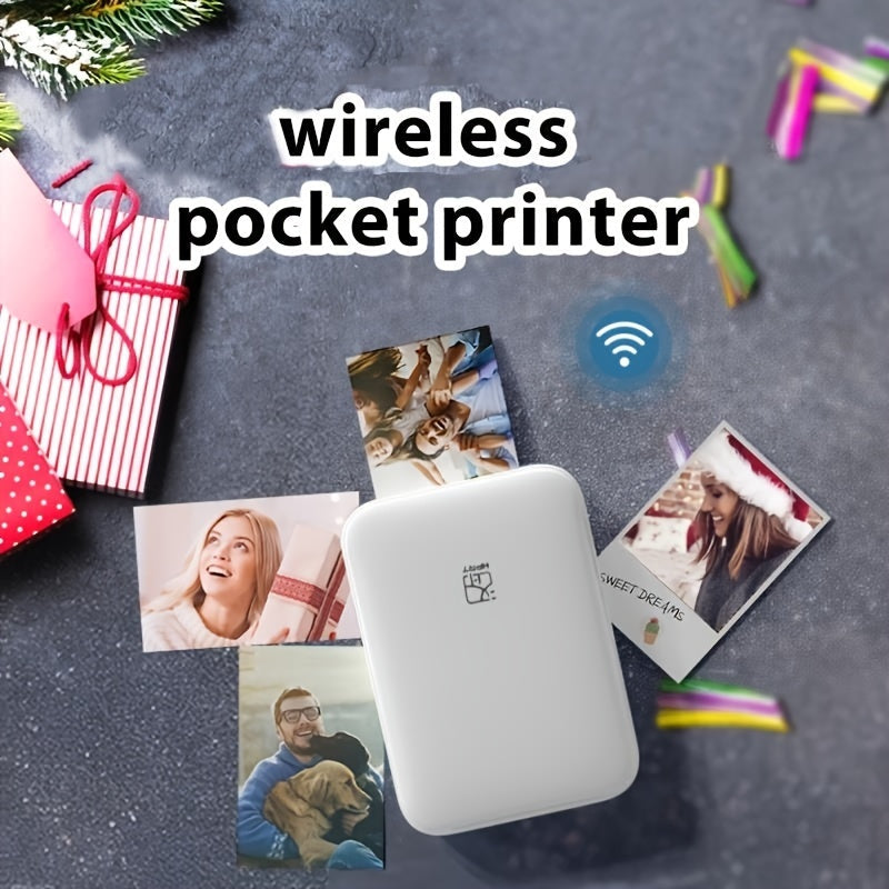 Wireless Portable Photo Printer Mini Color Printer for iOS/Android-3