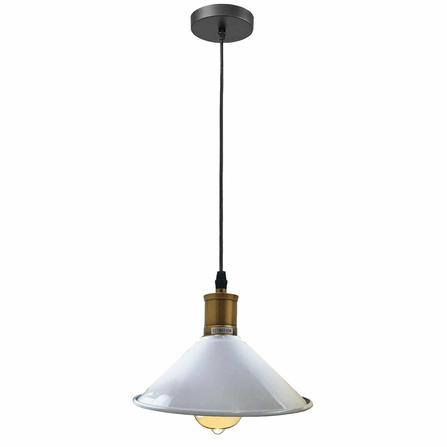 Vintage Industrial Pendant Light_Metal Shade Lamp~1420-9