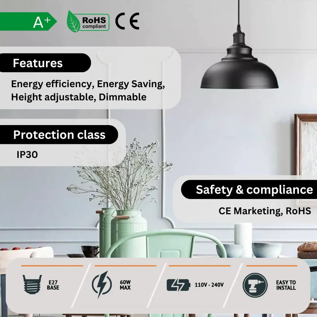 Hanging Dome Industrial kitchen Light Shade~3160-2