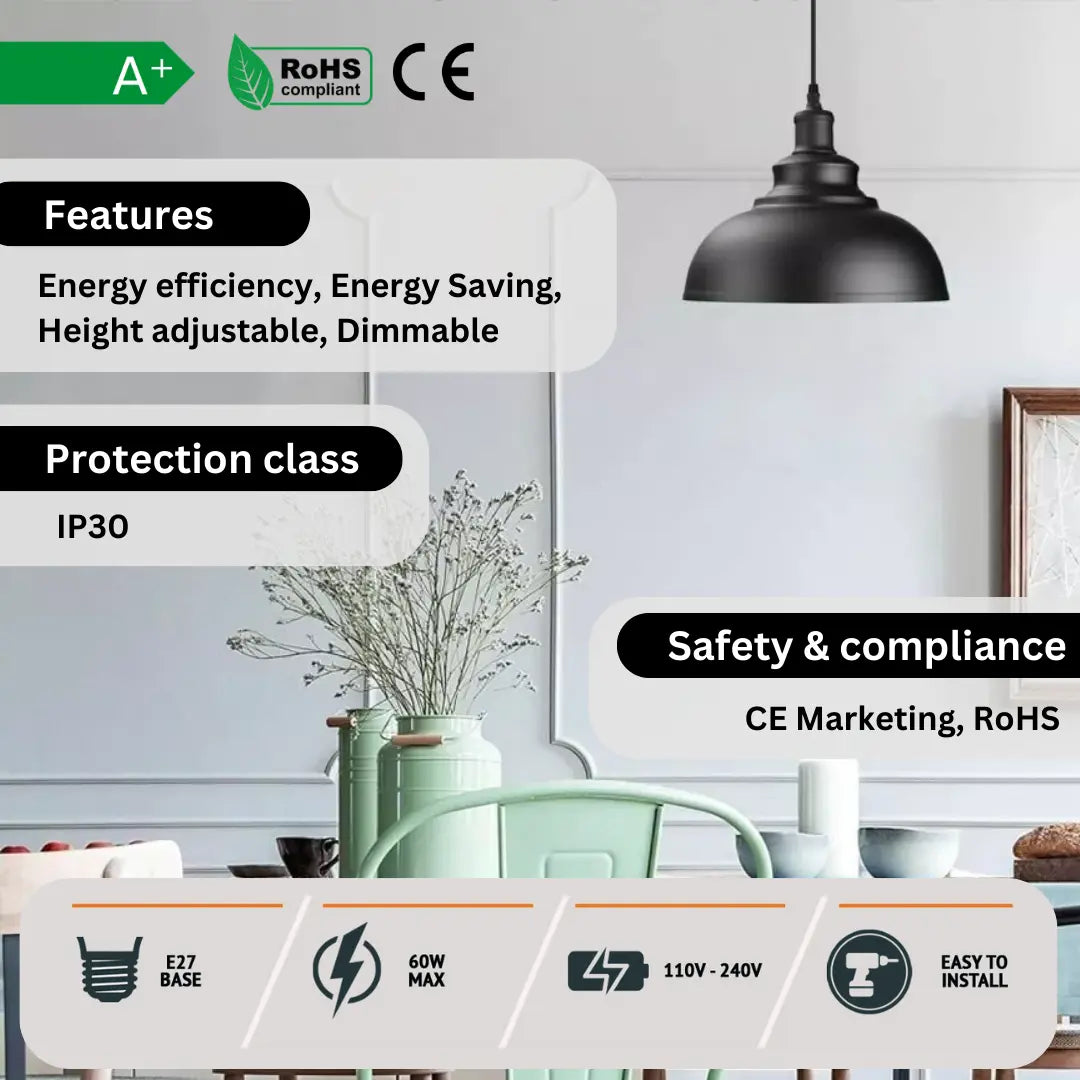 Hanging Dome Industrial kitchen Light Shade~3160-2