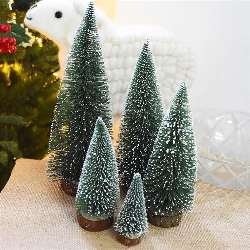 Mini Christmas Tree Table Top Navidad Xmas Decorations For Home Small Christmas Tree Mall Window Desktop Diy New Year Decor Gift
