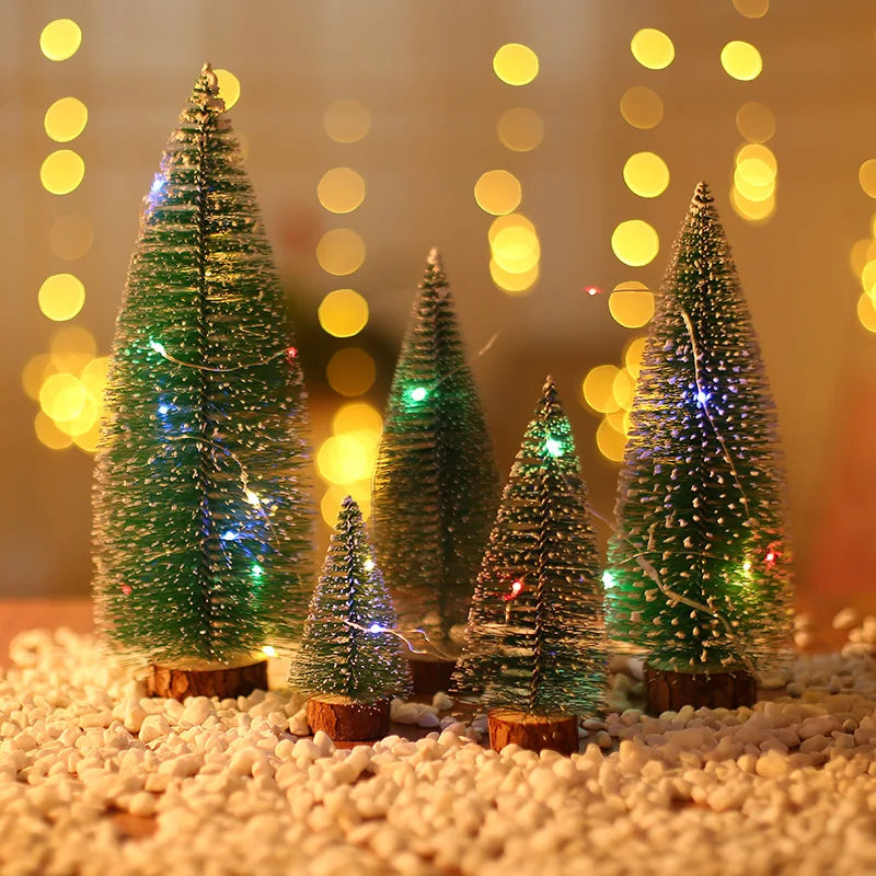 Mini Christmas Tree Table Top Navidad Xmas Decorations For Home Small Christmas Tree Mall Window Desktop Diy New Year Decor Gift