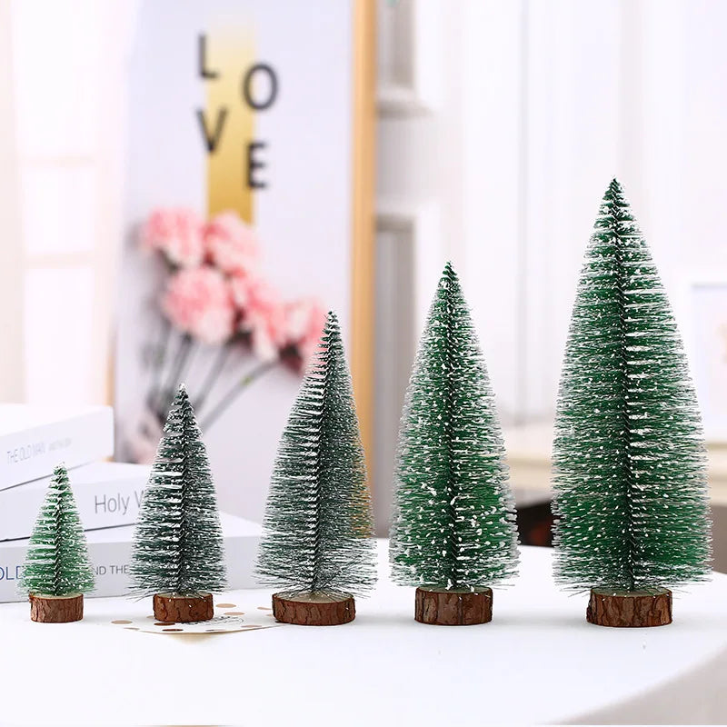 Mini Christmas Tree Table Top Navidad Xmas Decorations For Home Small Christmas Tree Mall Window Desktop Diy New Year Decor Gift