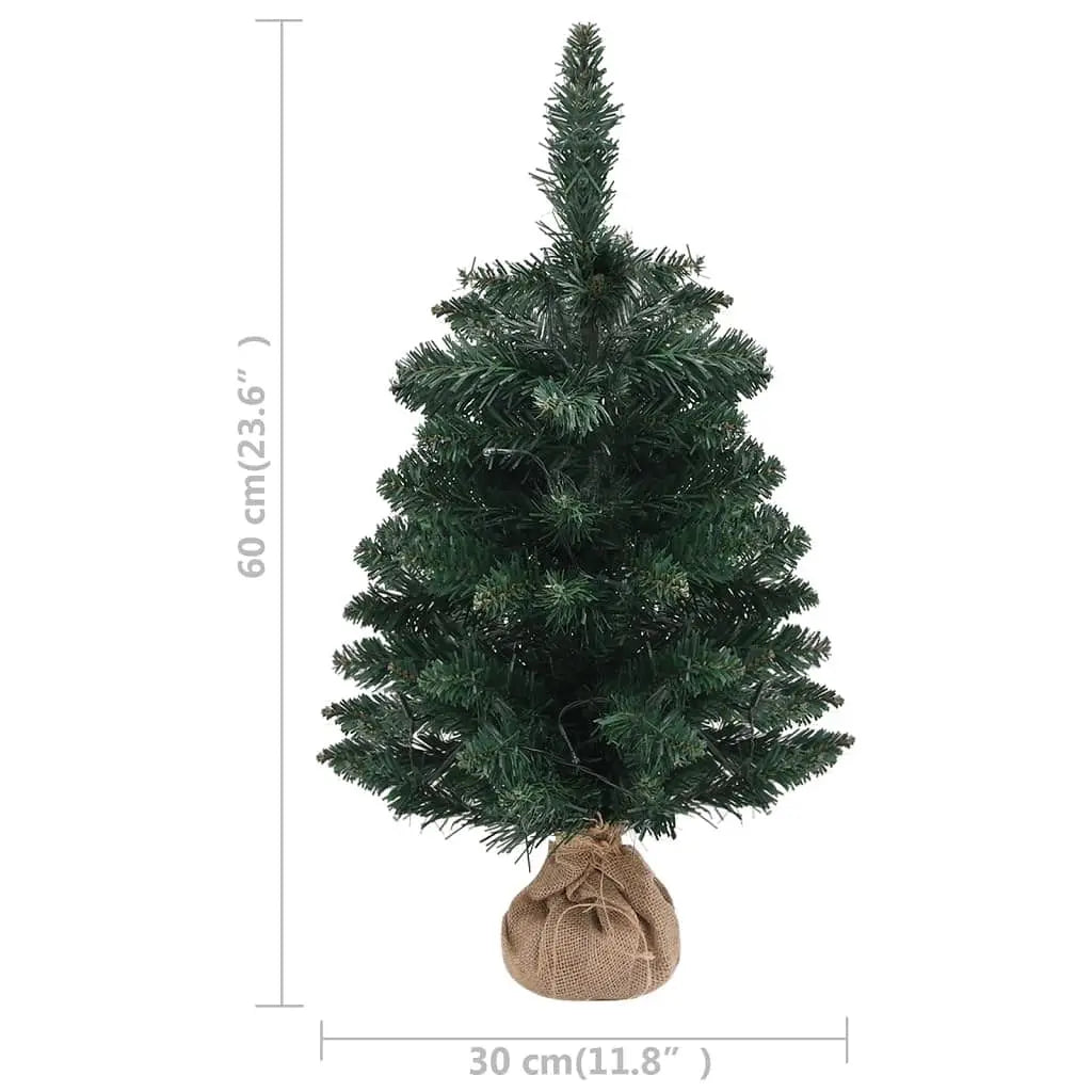 W2B VidaXL High Quality Green PVC Artificial Christmas Tree Small Cone-Shaped Faux Tree Standing Base for Holiday Decorations