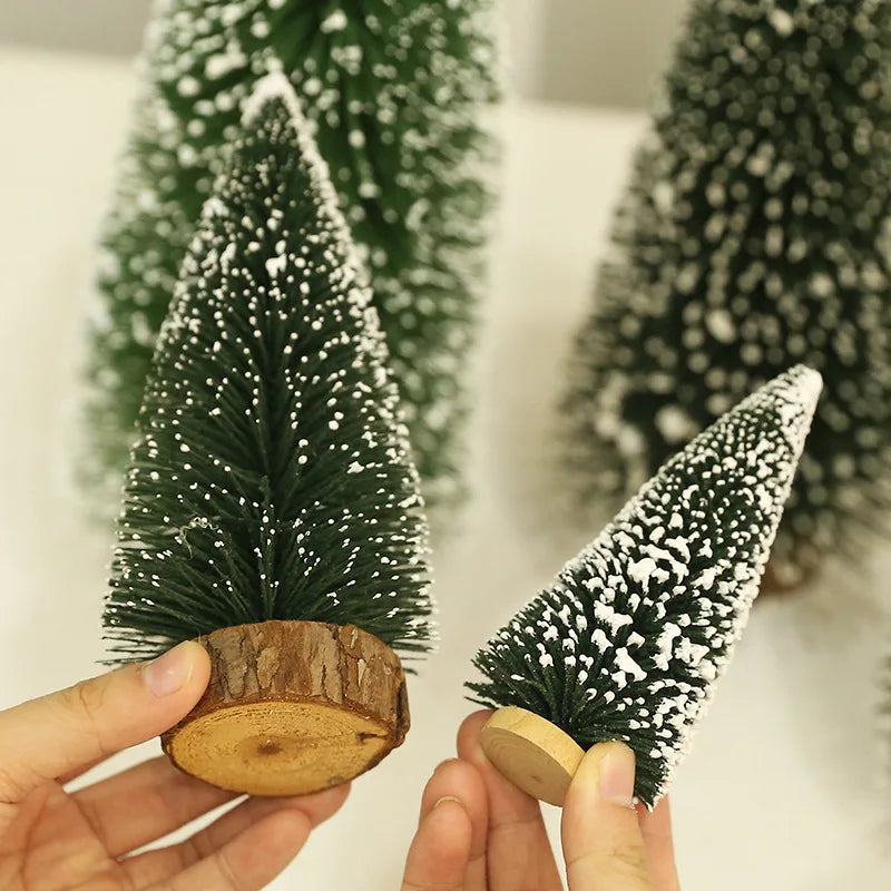Mini Christmas Tree Table Top Navidad Xmas Decorations For Home Small Christmas Tree Mall Window Desktop Diy New Year Decor Gift