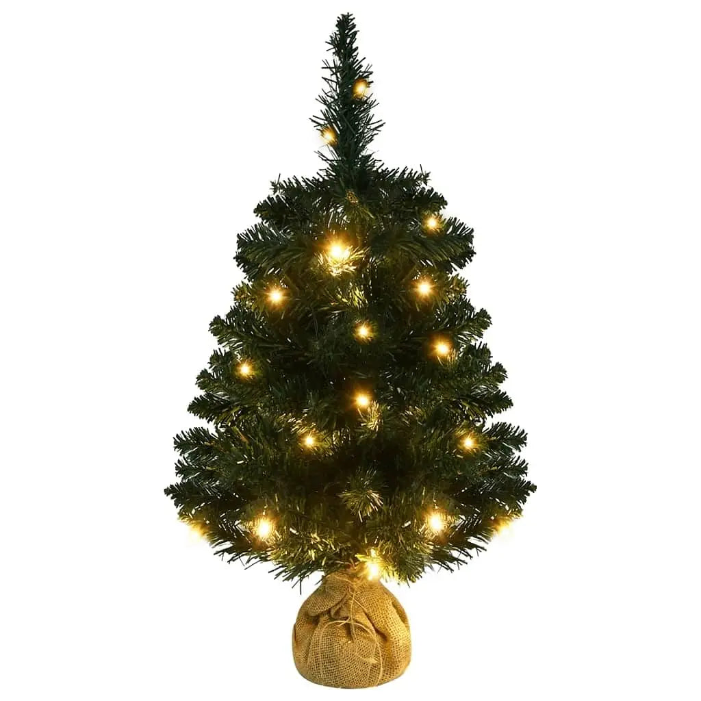 W2B VidaXL High Quality Green PVC Artificial Christmas Tree Small Cone-Shaped Faux Tree Standing Base for Holiday Decorations