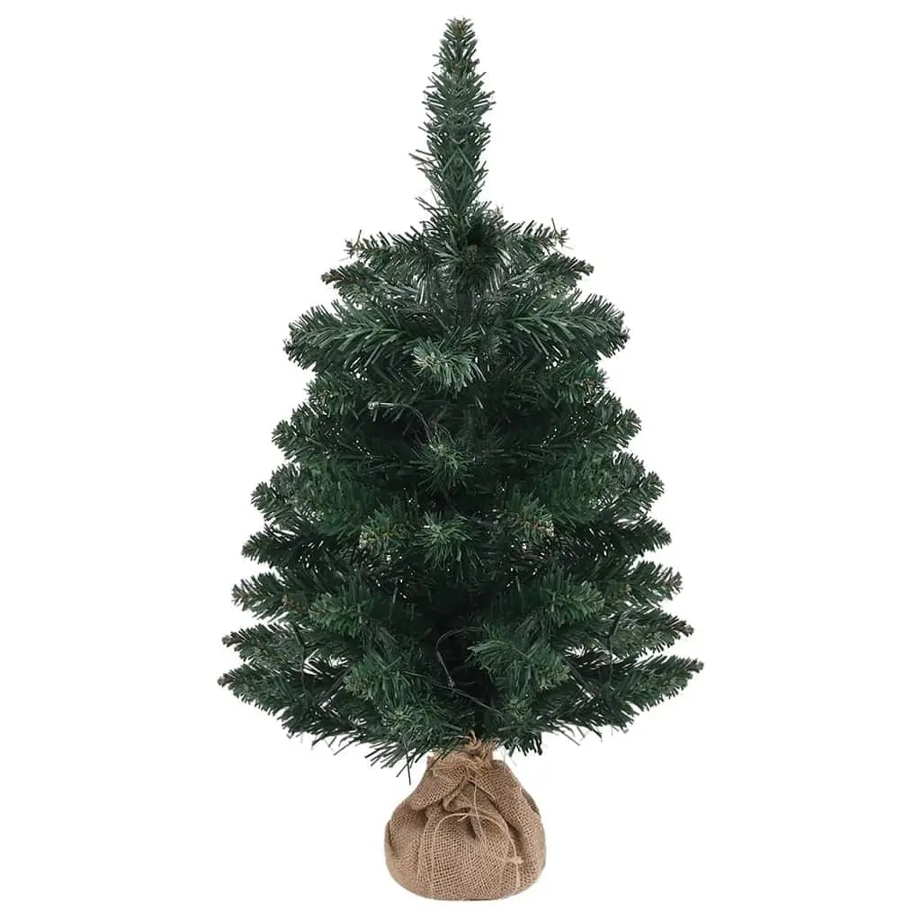 W2B VidaXL High Quality Green PVC Artificial Christmas Tree Small Cone-Shaped Faux Tree Standing Base for Holiday Decorations