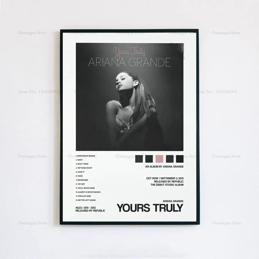Ariana Grande 'Thank U, Next' Album Cover Art Poster - Home Wall Decor Print