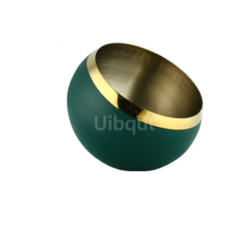 Stainless Steel Oblique mouthed Sauce Bowl with Lid Hot Pot Buffet Seasoning basket bowl Jar dish Container Salad Spherical Bowl