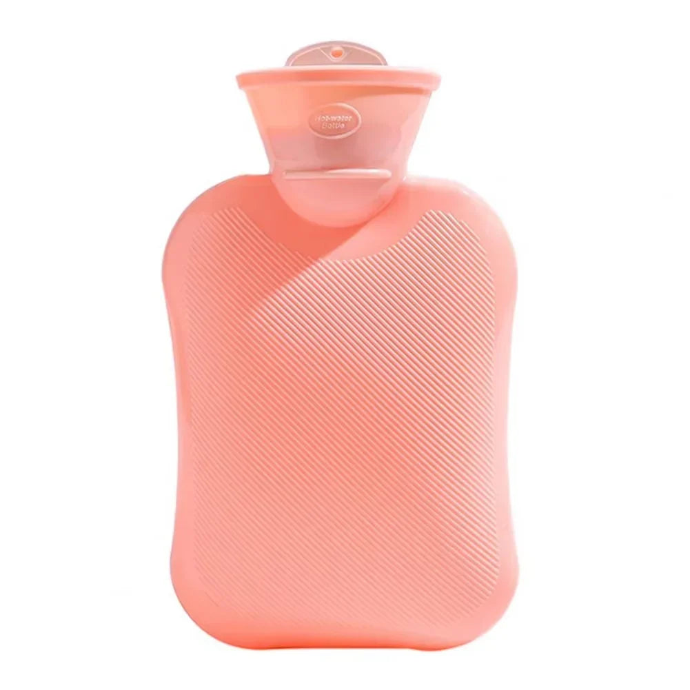 2000ML Hot Water Bottle Thick Rubber Bag Winter Warmer Random color