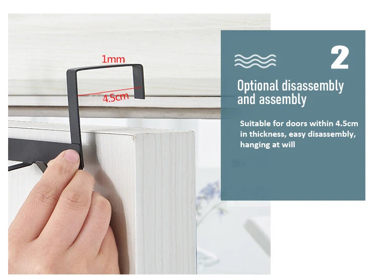 Hooks Over The Door 5 Hooks Home Bathroom Organizer Rack Clothes Coat Hat Towel Hanger Bathroom Kitchen Accessories