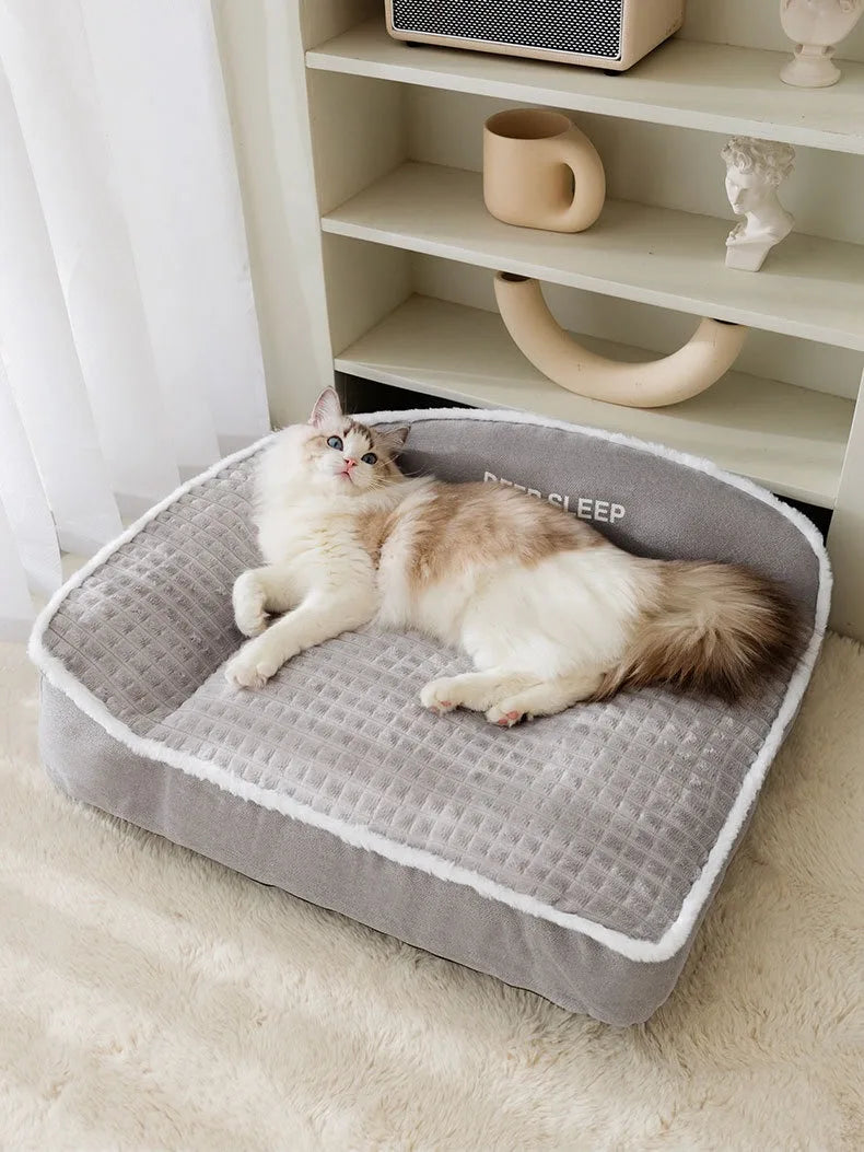 New Cat Bed Dog Pet Bed Kennel Non-Slip Winter Warm Small Dog Kennel Sleeping Removed Washed Soft Puppy Cushion Cat Supplies