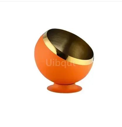 Stainless Steel Oblique mouthed Sauce Bowl with Lid Hot Pot Buffet Seasoning basket bowl Jar dish Container Salad Spherical Bowl