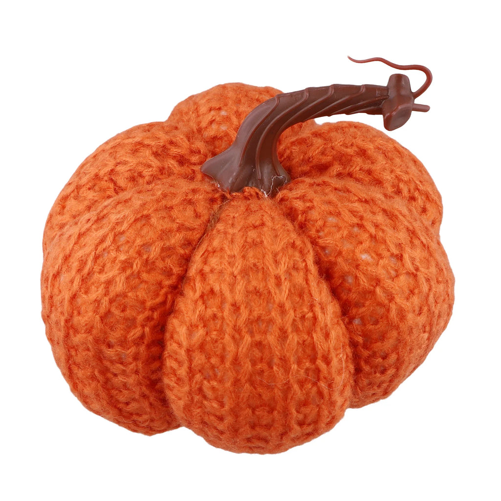 Faux Fall Decorative Crochet Pumpkins For Rustic Farmhouse Thanksgiving Harvest Halloween Table Centerpiece Mantel Kitchen Decor