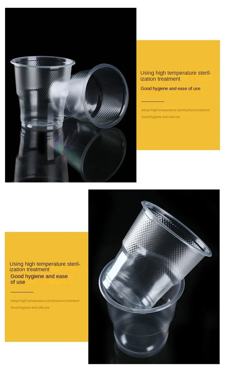 25/50pcs New Disposable Transparent Plastic Cup Outdoor Picnic Birthday Kitchen Party Tableware Cups Supplies Kitchenware Dining