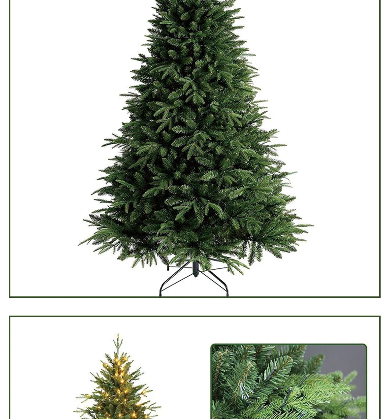 PE&PVC Artificial Christmas Tree with LEDLights High-grade Encrypted Christmas Tree 1.2m to 1.8m Christmas Family Decorations