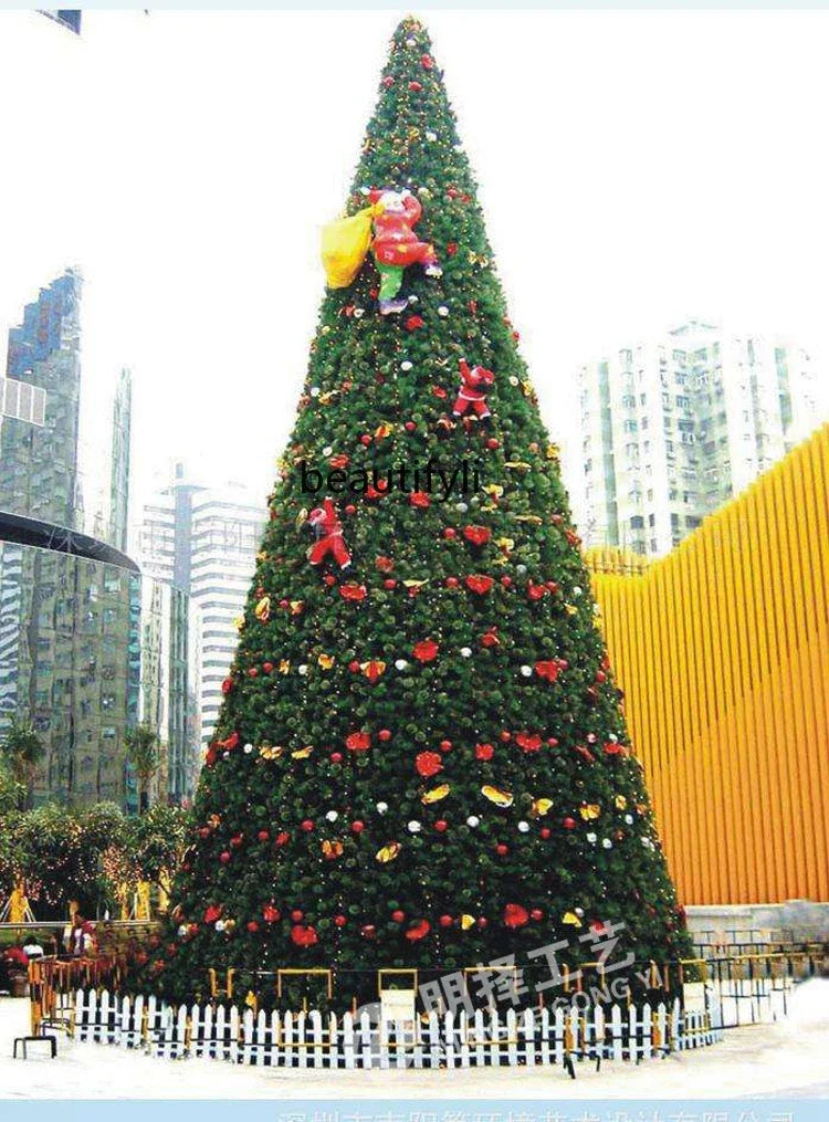 Large frame Christmas tree set 3m 4m 5m 6m 7m 8m wrought iron Christmas bare tree