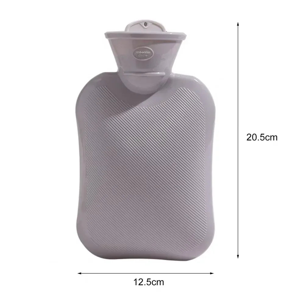 2000ML Hot Water Bottle Thick Rubber Bag Winter Warmer Random color