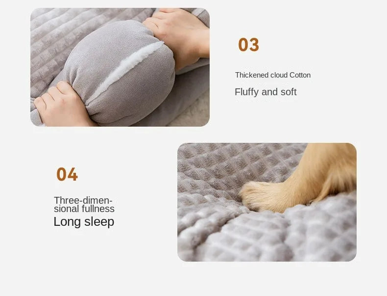 New Cat Bed Dog Pet Bed Kennel Non-Slip Winter Warm Small Dog Kennel Sleeping Removed Washed Soft Puppy Cushion Cat Supplies