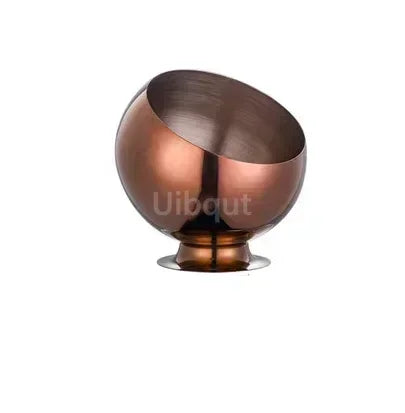 Stainless Steel Oblique mouthed Sauce Bowl with Lid Hot Pot Buffet Seasoning basket bowl Jar dish Container Salad Spherical Bowl