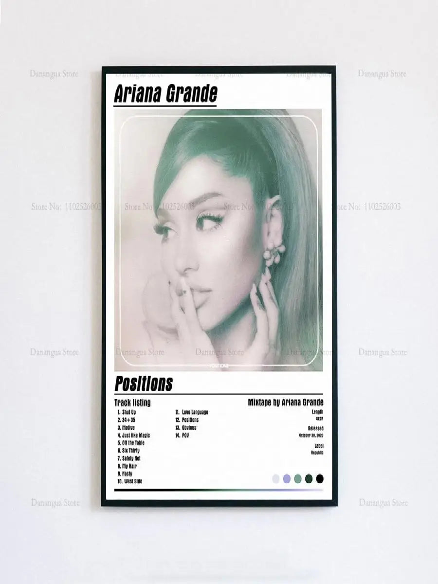 Ariana Grande 'Thank U, Next' Album Cover Art Poster - Home Wall Decor Print