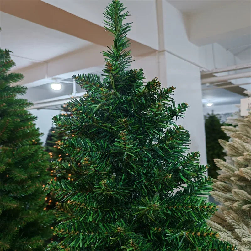 PVC Artificial Christmas Tree with LED Lights Pencil Christmas Tree 150/180/210cm  Home Decoration Christmas Party Decorations