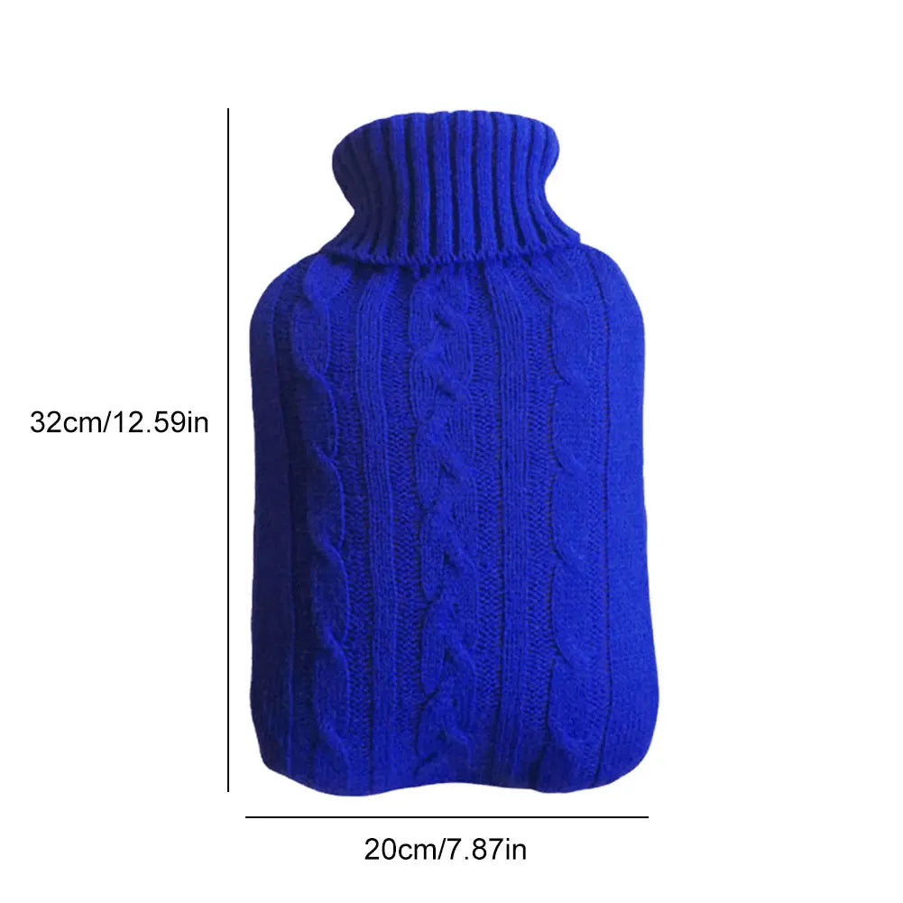 Insulating Hot Water Bags & Plush Cover Hot Water Bottle Winter Reusable Hand Warmers Water Bag Cover Long Lasting Feet Warmer