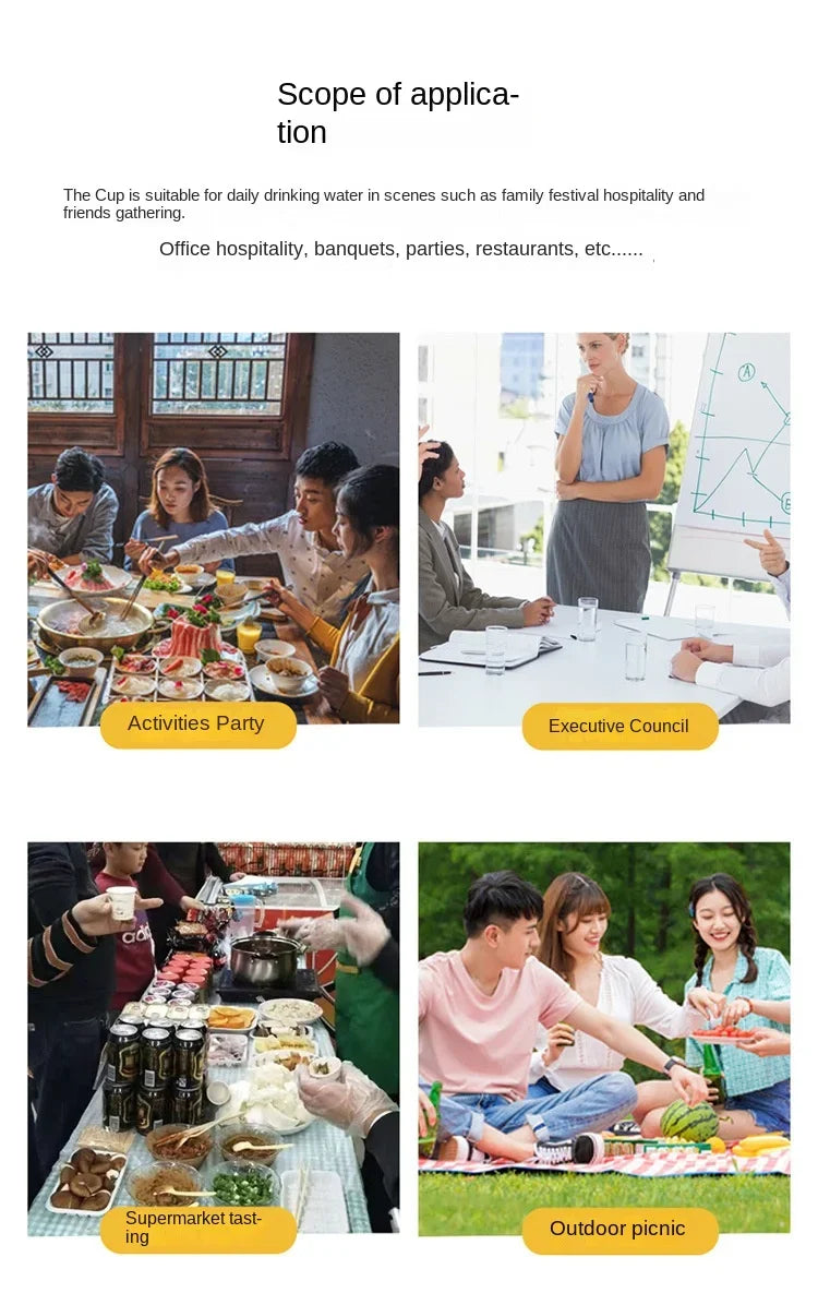 25/50pcs New Disposable Transparent Plastic Cup Outdoor Picnic Birthday Kitchen Party Tableware Cups Supplies Kitchenware Dining