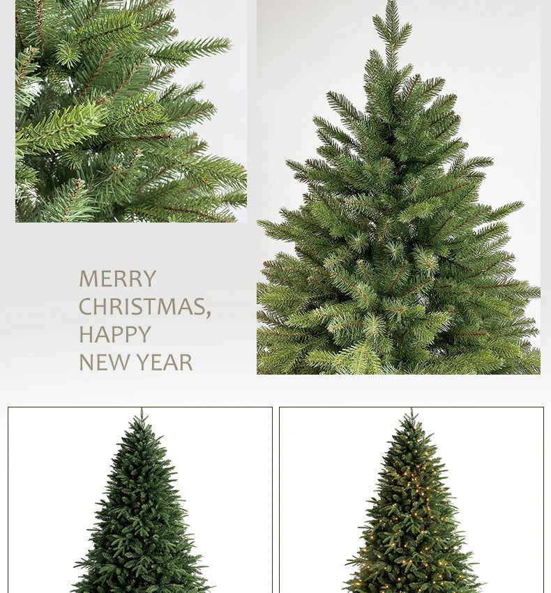 PE&PVC Artificial Christmas Tree with LEDLights High-grade Encrypted Christmas Tree 1.2m to 1.8m Christmas Family Decorations