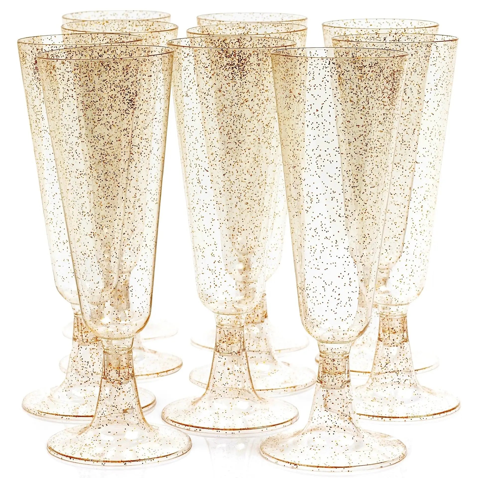 10/20/30pcs Disposable Cups Clear Plastic Champagne Flutes Bar Cups Toasting Glasses for Weddings Party Cocktail Cups,150ml