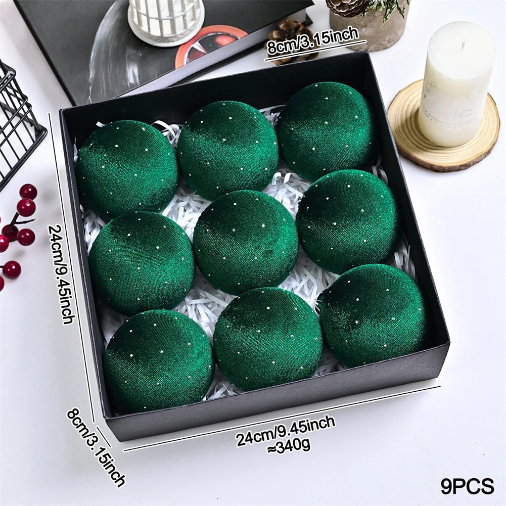 Christmas Ball Xmas Tree DIY Ornaments Holiday Party Decorations Christmas Tree Baubles 8CM Hanging Ornaments Decor