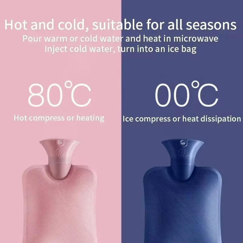 1000/2000Ml large-capacity hot water bag Removable hot water bag can be reused Women's belly warmer, hand warmer hot water bag