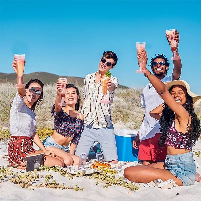 10/20/30pcs Disposable Cups Clear Plastic Champagne Flutes Bar Cups Toasting Glasses for Weddings Party Cocktail Cups,150ml