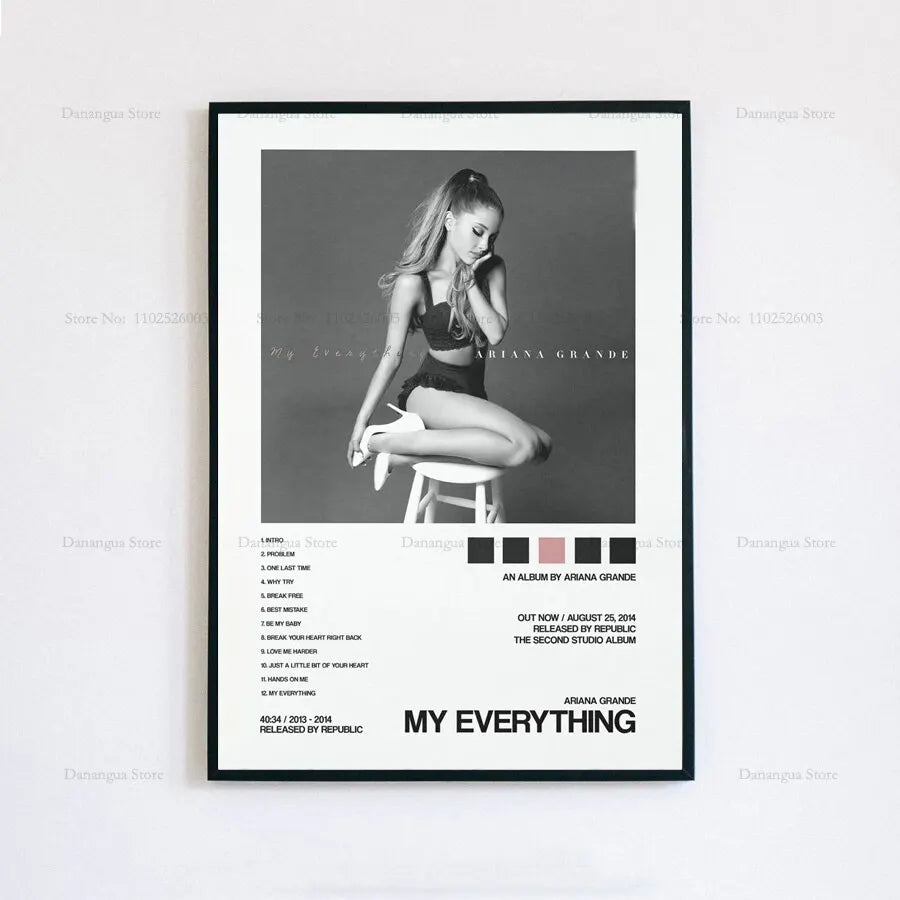 Ariana Grande 'Thank U, Next' Album Cover Art Poster - Home Wall Decor Print