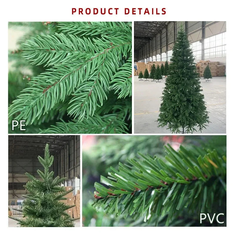 Full PE Encryption Christmas Tree for Christmas Decoration Large Hybrid Automatic Simulation Christmas Tree New Year Decorations