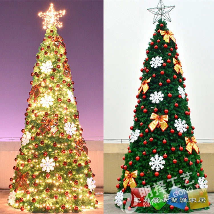 Large frame Christmas tree set 3m 4m 5m 6m 7m 8m wrought iron Christmas bare tree