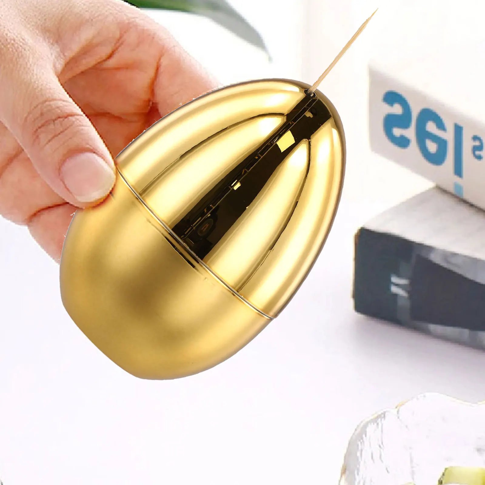 Creative Egg-shaped Toothpick Jar Storage Box Decoration Toothpick Box Household Toothpick Box Cute Toothpick Jar     New