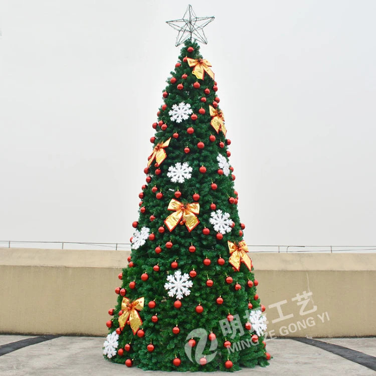 Large frame Christmas tree set 3m 4m 5m 6m 7m 8m wrought iron Christmas bare tree