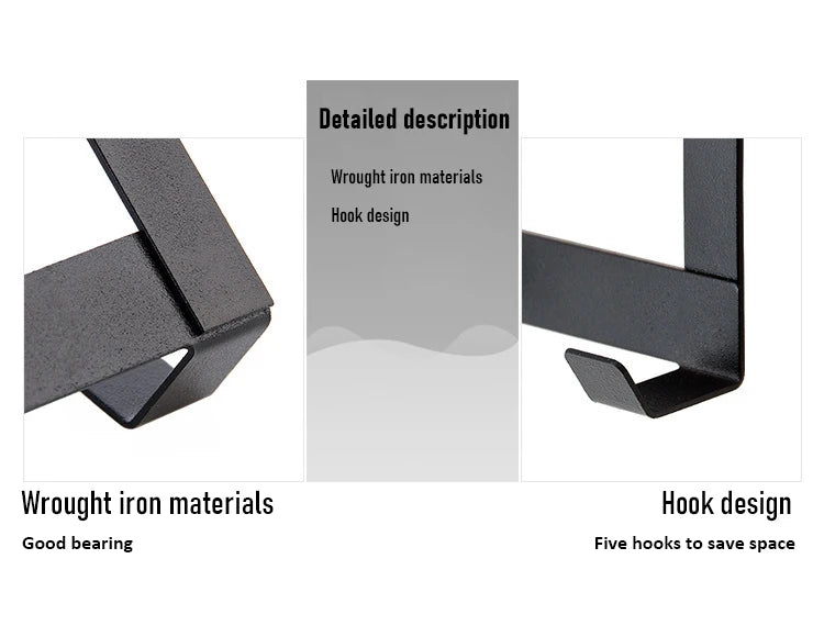 Hooks Over The Door 5 Hooks Home Bathroom Organizer Rack Clothes Coat Hat Towel Hanger Bathroom Kitchen Accessories