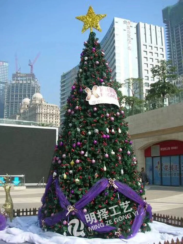 Large frame Christmas tree set 3m 4m 5m 6m 7m 8m wrought iron Christmas bare tree