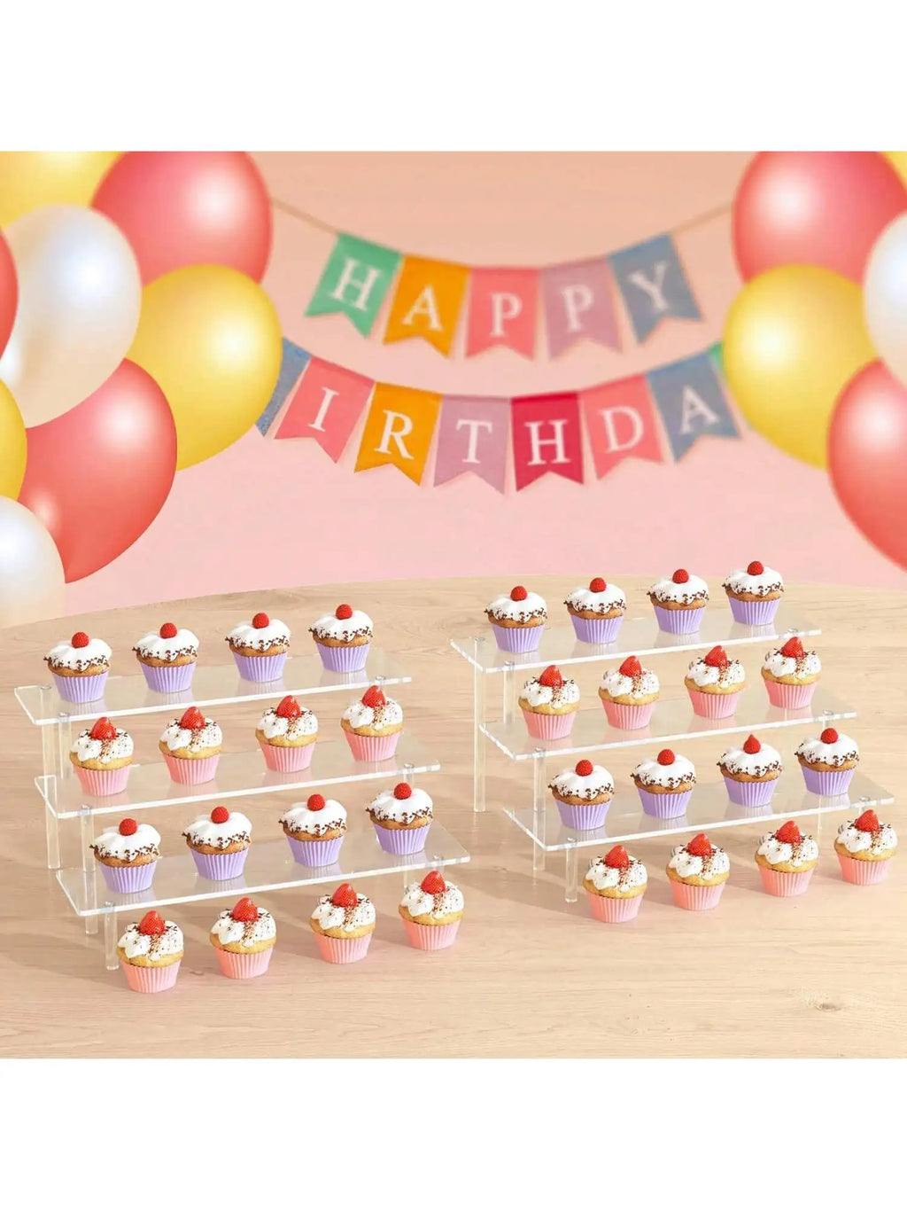 1/2/3/4Tier Cupcake Display Stand Decoration Stand Shelf Risers Cake Dessert Shelves for Party Dessert Plate  Cake Stands