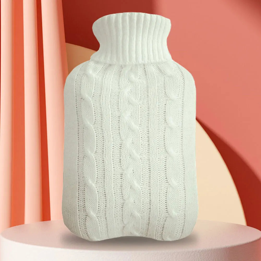 Insulating Hot Water Bags & Plush Cover Hot Water Bottle Winter Reusable Hand Warmers Water Bag Cover Long Lasting Feet Warmer