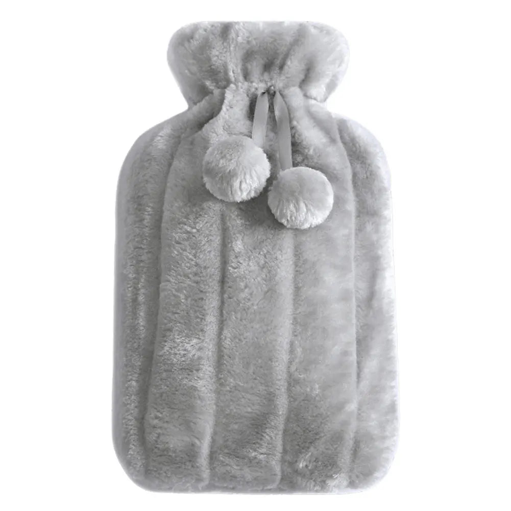 2L Hot Water Bottle Cover Rubber Hot Water Bags Winter Plush Hand & Feet Warmer Explosion-Proof Water Bottle Cover For Hot Water