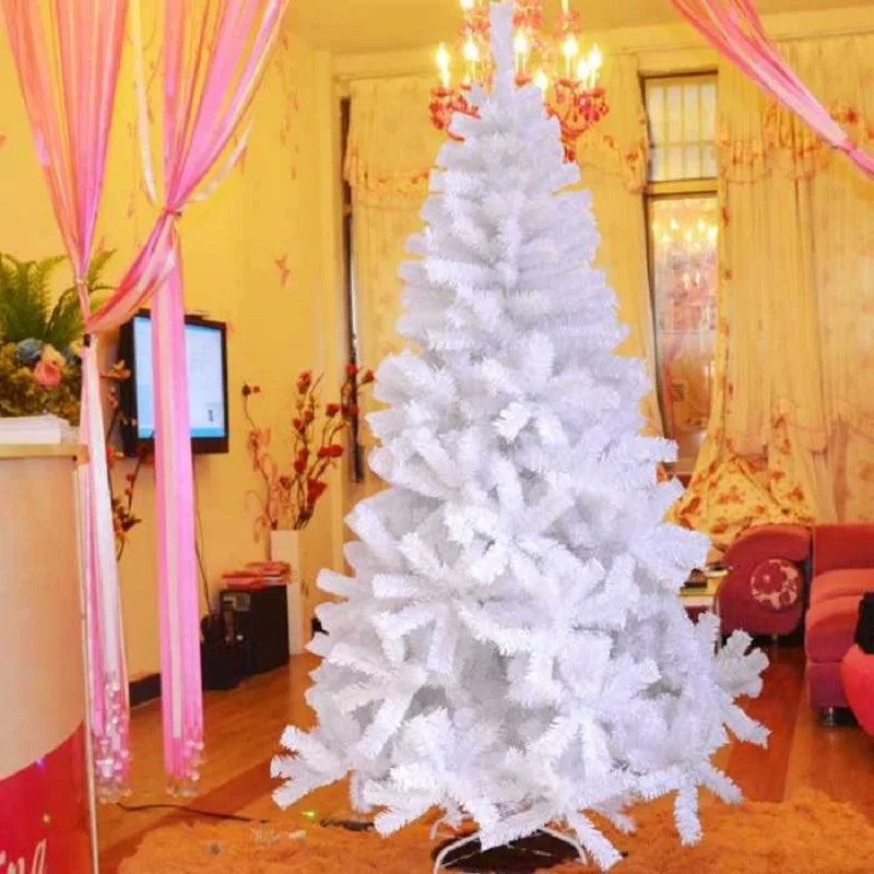 Christmas Tree  PVC Artificial White Indoor and Outdoor Party Decoration with Metal Stand Encryption Xmax Tree 0.9 1.2 1.5 1.8m