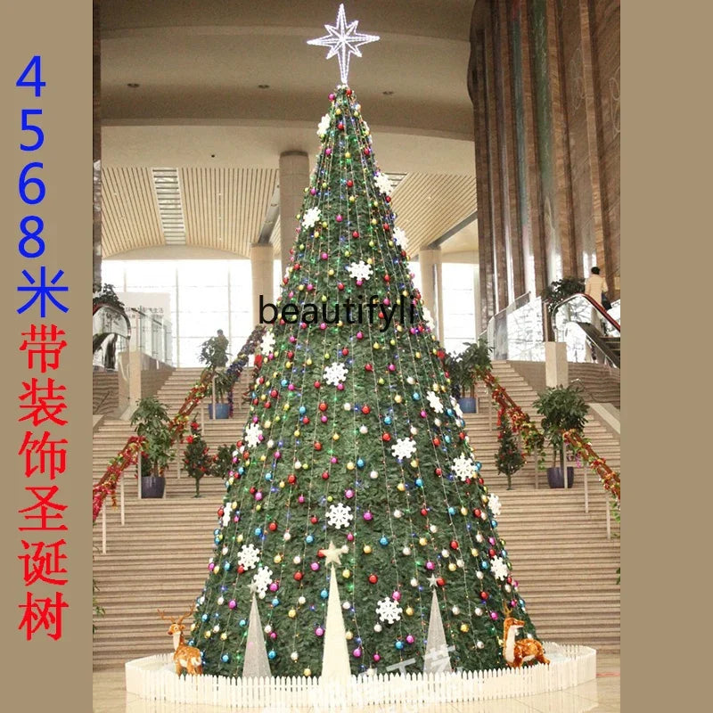Large frame Christmas tree set 3m 4m 5m 6m 7m 8m wrought iron Christmas bare tree