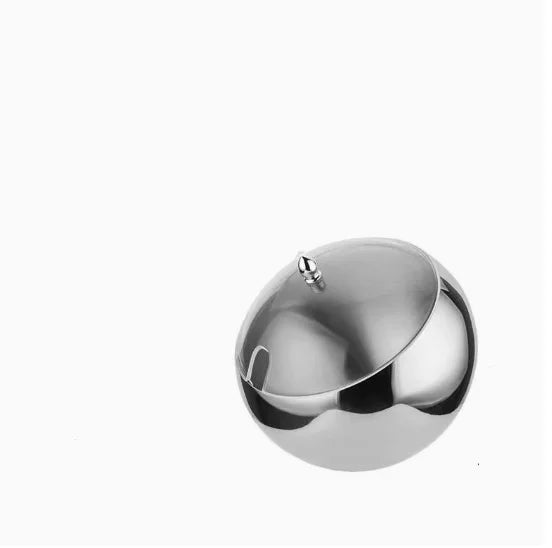 Stainless Steel Oblique mouthed Sauce Bowl with Lid Hot Pot Buffet Seasoning basket bowl Jar dish Container Salad Spherical Bowl