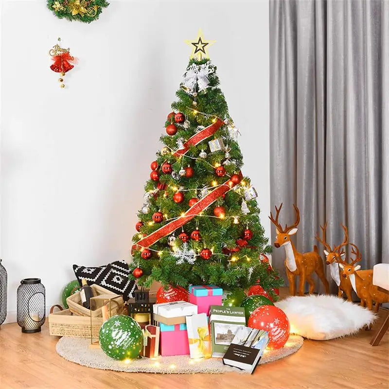 PVC Large Christmas Tree 120/150/180/210CM Encryption Artificial Green Tree Christmas Decoration Party Hotel Scene Outdoor Decor
